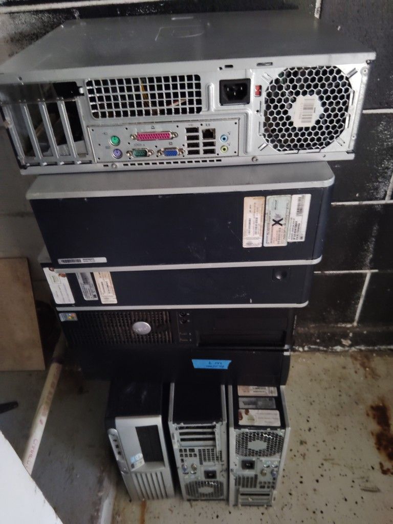8 computers For Parts Hp And Dell Obo