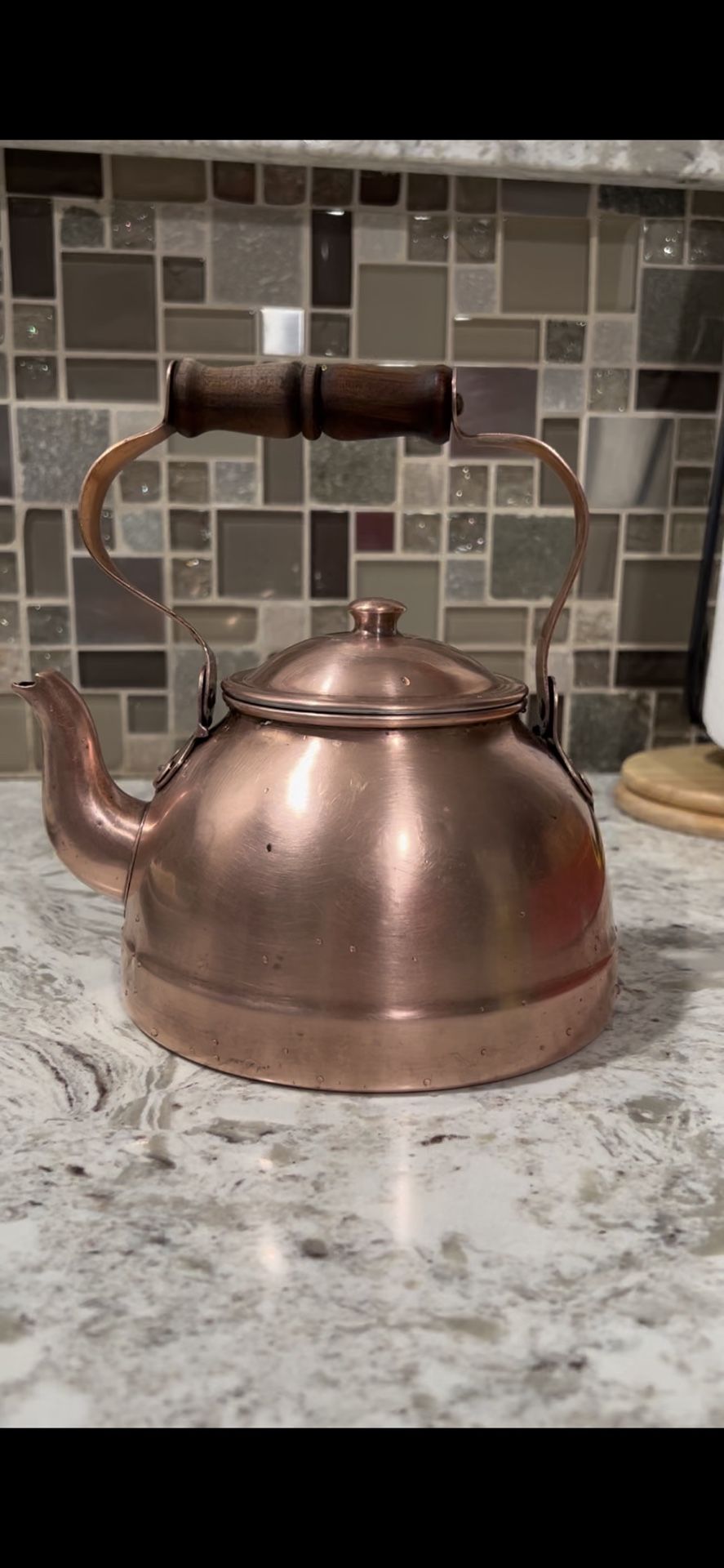 Antique Vintage Copper Teapot
