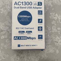 Wireless USB 3.0 WiFi Adapter for Desktop PC, AC 1300Mbps 