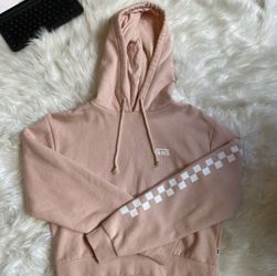 Vans pink cropped hoodie