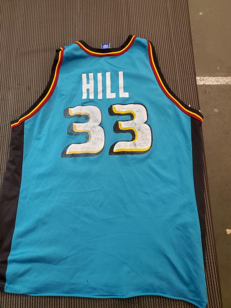 Vintage Large Champion Grant Hill Jersey with Worn Letters & #'s Hence the Great Price!