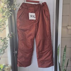 Adult Brown Snow Pants XXL