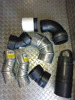 Hot water heater vent dryer vent abs and PCv coupling