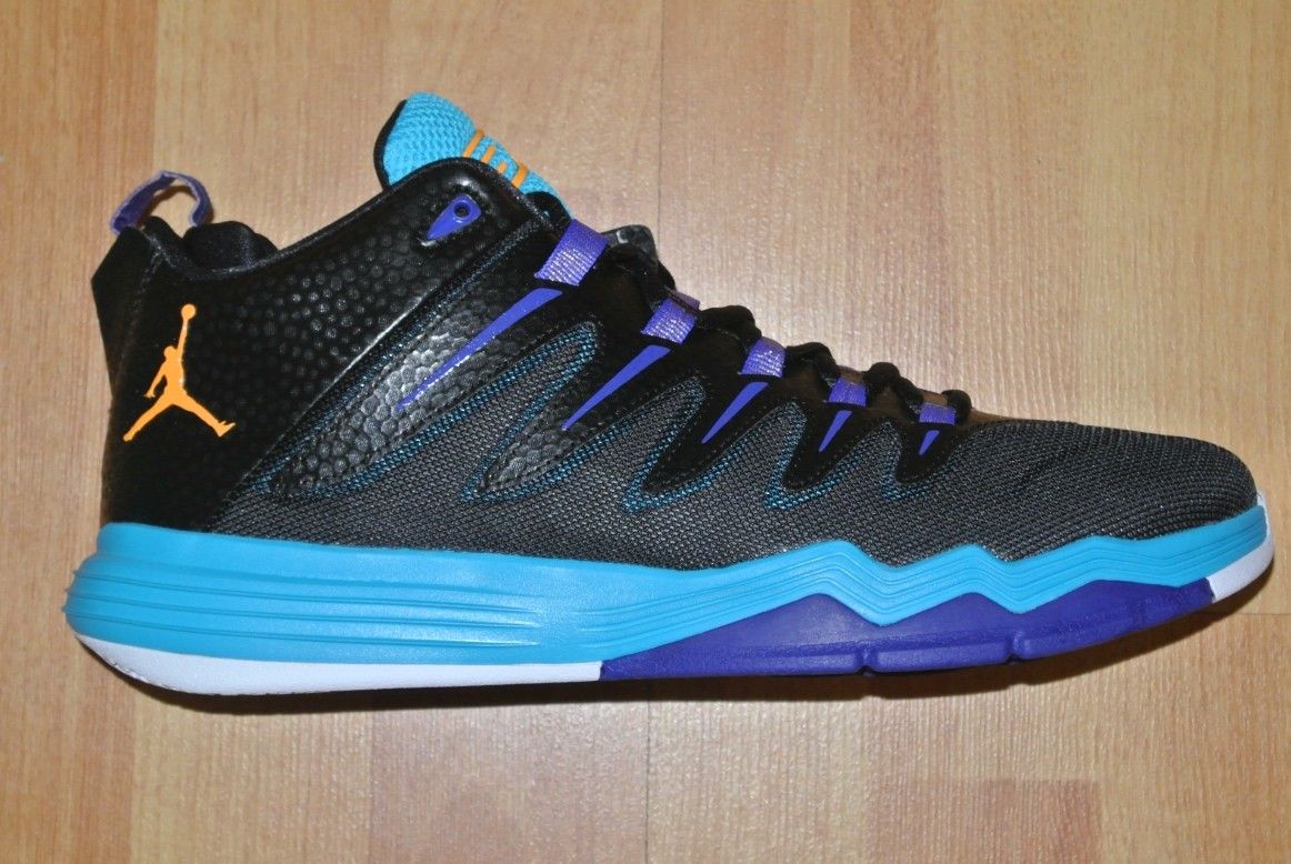 Jordan CP3.IX basketball shoe in a black, laser orange and blue colorway Size 12