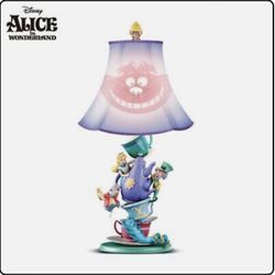 Bradford Exchange Disney Alice in Wonderland Mad Hatter's Tea Party Lamp 16"