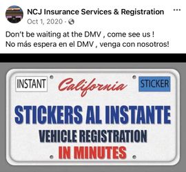 DMV Service , Stickers Transfers