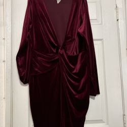Hermoso Vestido 3xl Color Burgundy