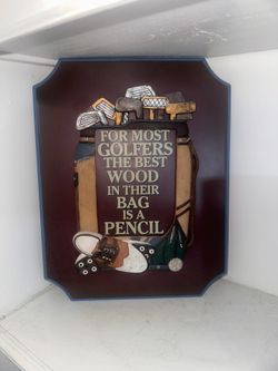 Golf Funny Saying Art/Plaque
