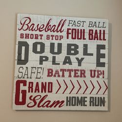 Lot Of Baseball Room Decor, Great For Nursery. OBO