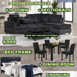 3 Room Packages Deal black 🤭🚛🥰🔥🥰