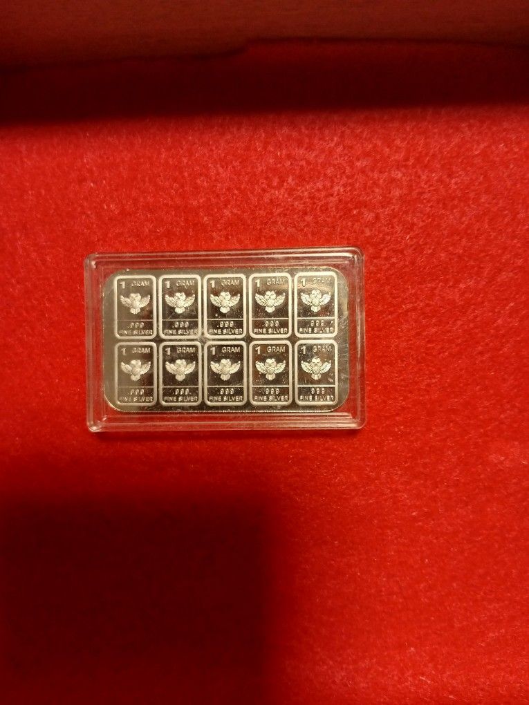 ( 10 )1 GRAM 999 SILVER BARS