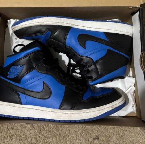 Air Jordan 1 Mid Black/Royal Blue