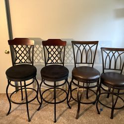 Swivel  Leather/Microfiber Bar Stools 