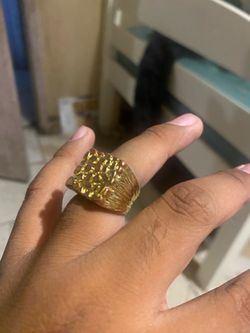 Gold nugget ring
