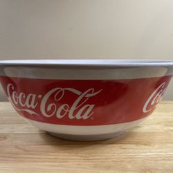 Vintage Coca-Cola Red & White Serving Bowl – 12”