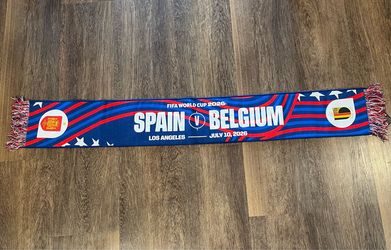 Spain vs Belgium World Cup 2026 Quarterfinal Scarf 7/10/26 - New with tag