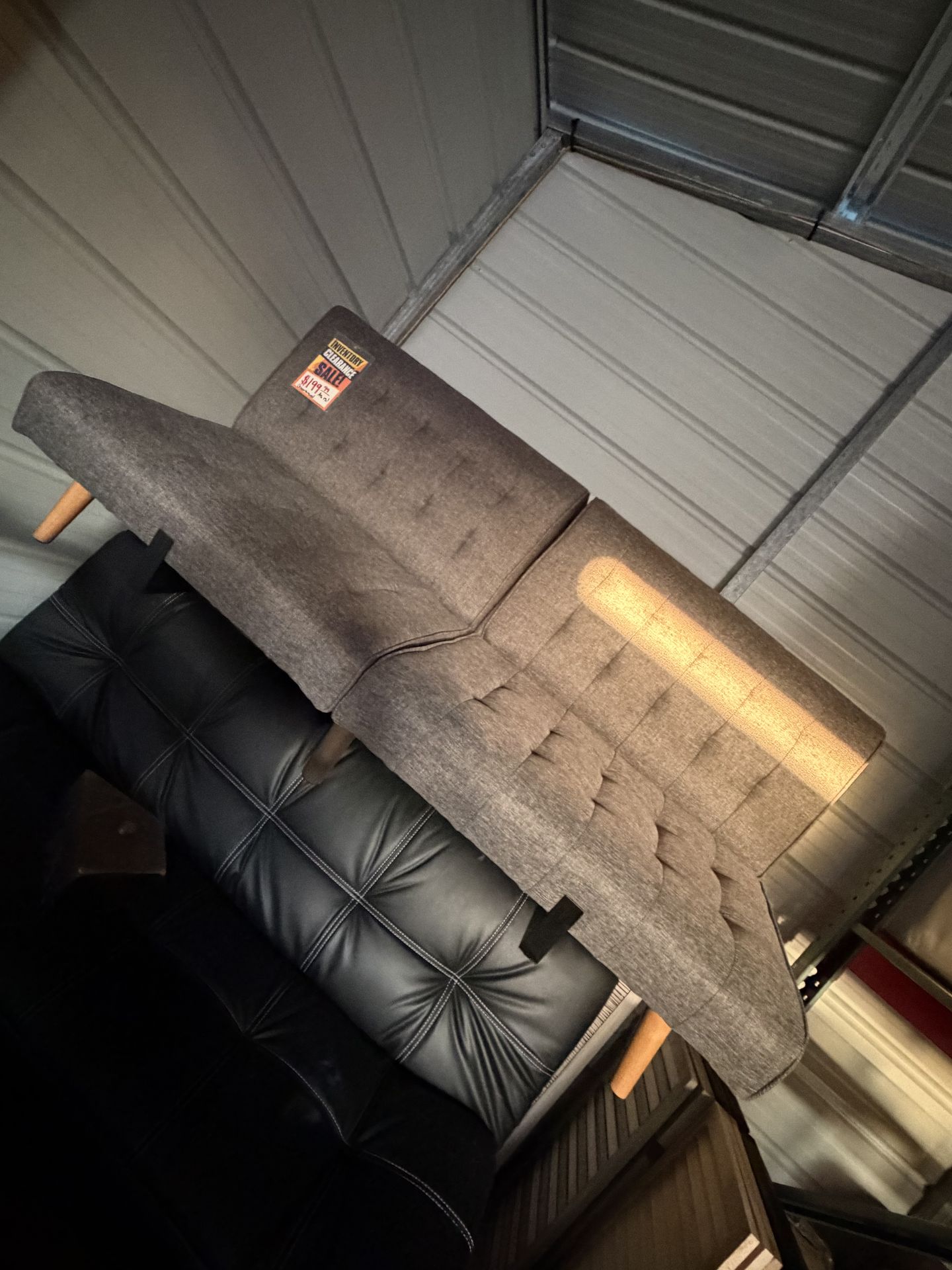 $150 Grey Fabric Futon