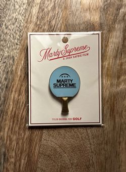Brand new paddle pin from the Golf Wang x Marty Supreme by Tyler, The Creator.