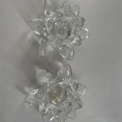 Glass Candle Stick Holders