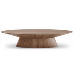 Oval low mid century modern coffee table