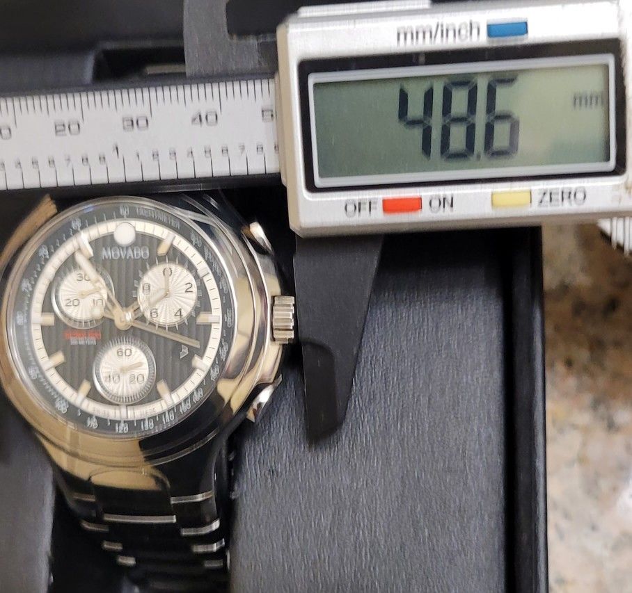 Movado Watch Mens Chronograph Silver Derek $2495