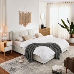 New king bedframe with life up storage underneath
