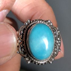 Vintage Turquoise Ring Size 7.5