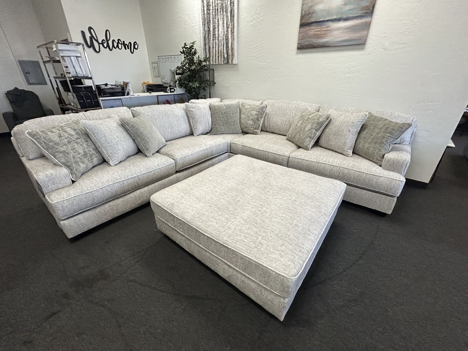 Large Sectional With Ottoman Ashley Rawcliffe