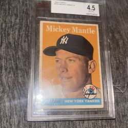 Vintage 1958  Topps Mickey Mantle Card 