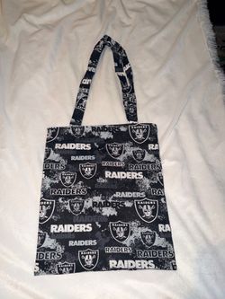 Handmade Raiders tote bag