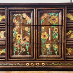 Sunflower Wooden Dresser