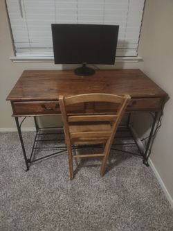 Cherry Wood Desk with Chair