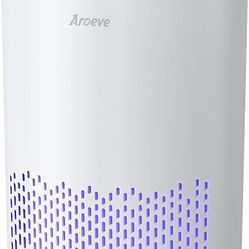 AROEVE Air Purifiers for Home, HEPA Air Purifiers Air Cleaner For Smoke Pollen Dander Hair Smell Portable Air Purifier with Sleep Mode Speed Control F