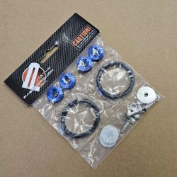 Brand New Universal Password JDM Blue Aluminum Car Bumper Trunk Fender Hatch Lids Quick Release Fastener