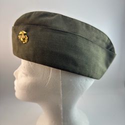 Olive Drab Military Garrison Cap size 71/8 USMC