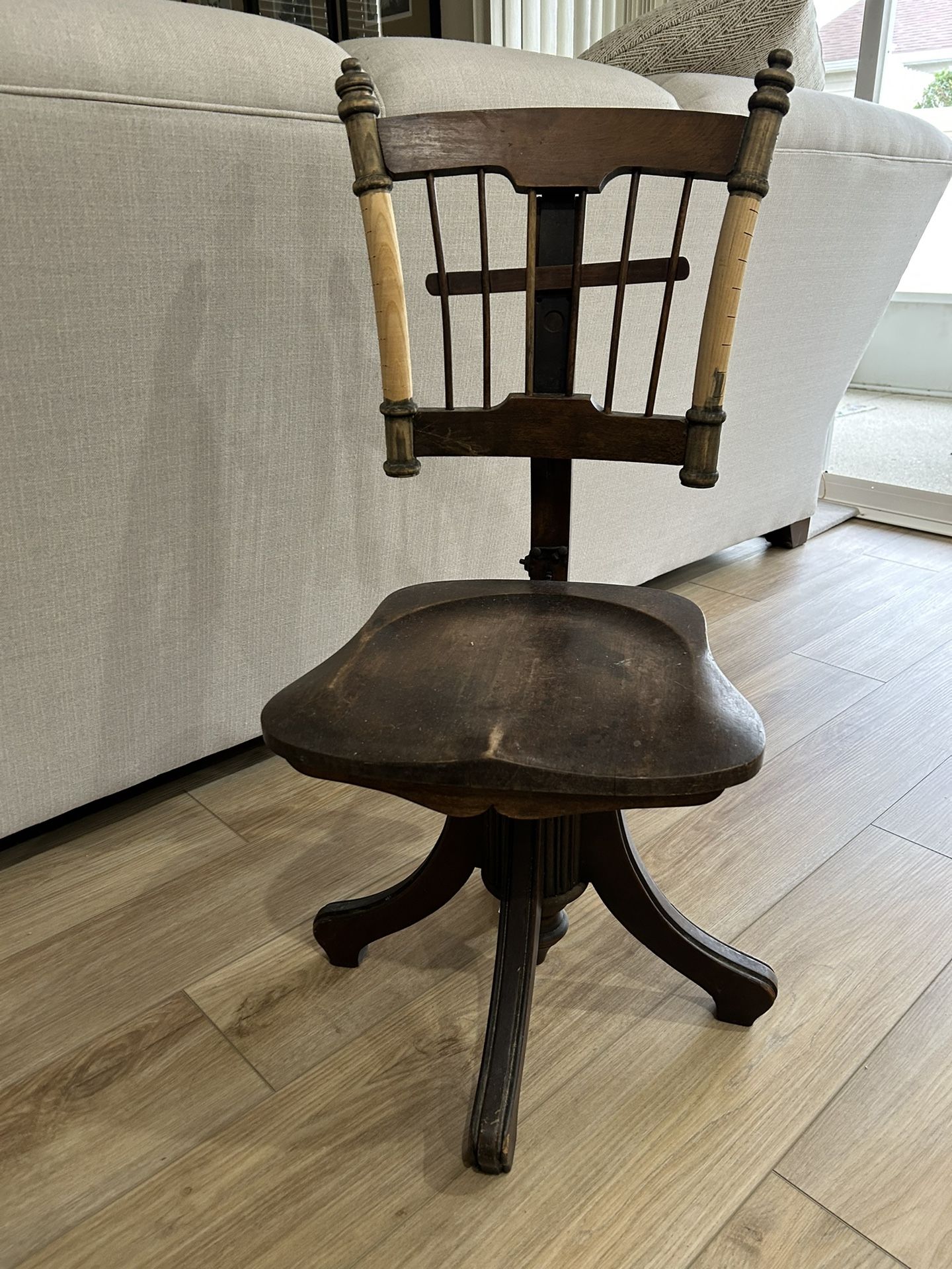 Antique wooden chair with unique design