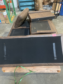 ACME Silchester Leather Accent Chair in Oak and Distress Chocolate
