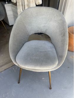 Suade grey chairs (2)