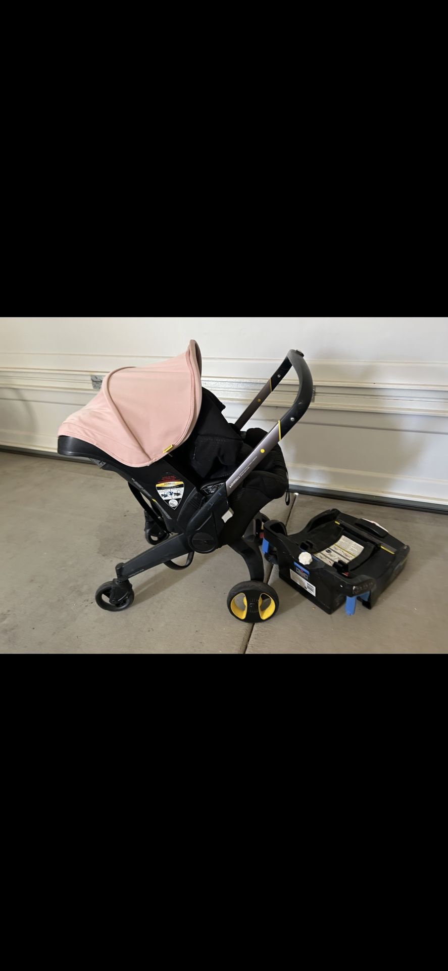 Pink Donna car seat stroller With Car Base
