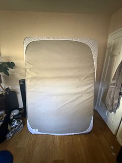 Full mattress + box spring.