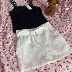 Girls Black And White Outfit