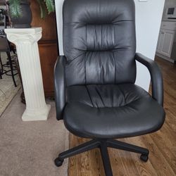 Leather office chair.