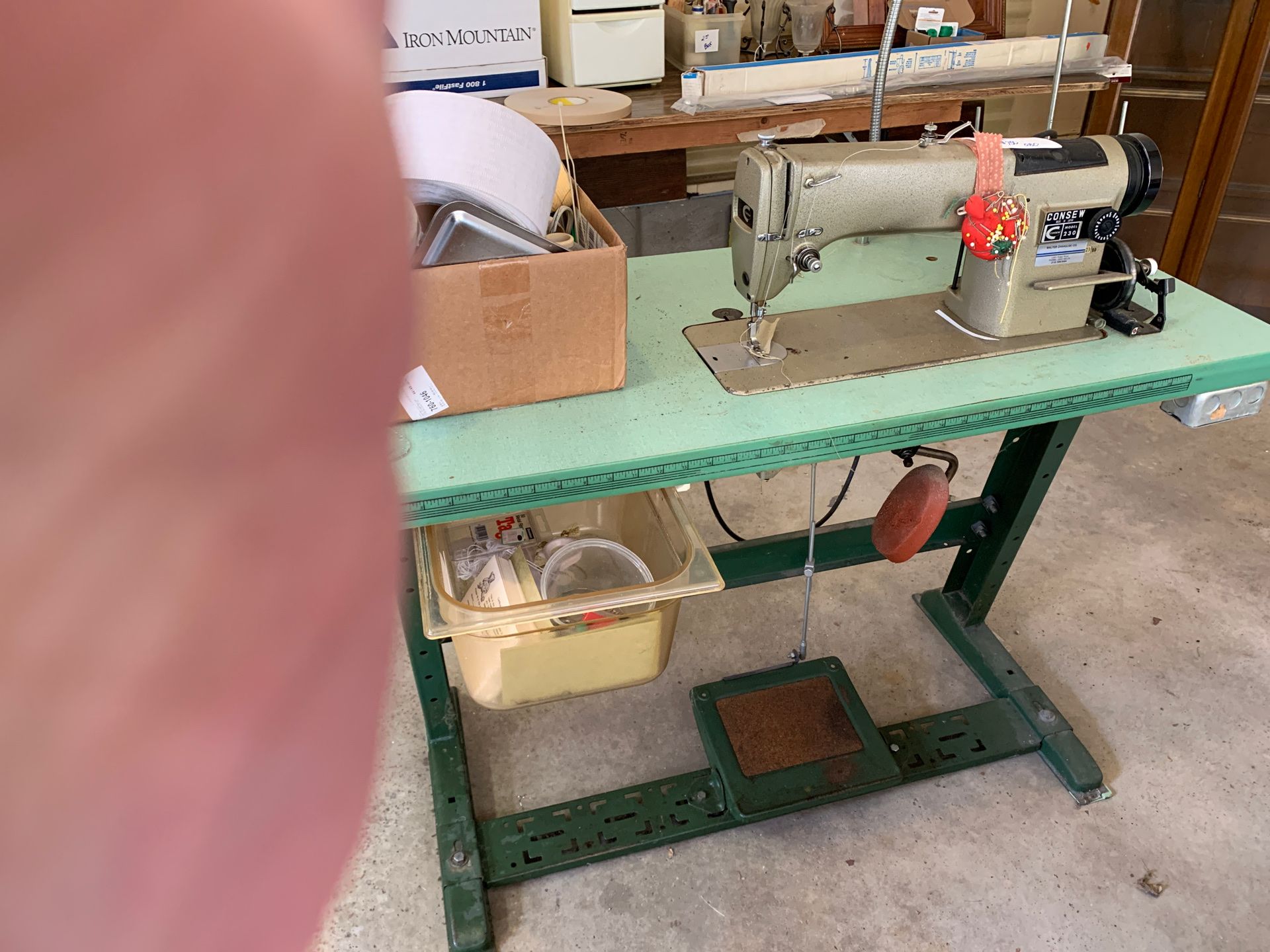 Working industrial Consew model 230 sewing machine and misc for Sale in