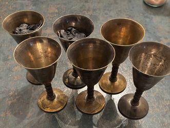 6- Silver goblets