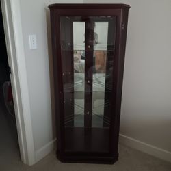 Corner 3 Glass Shelf Cabinet 