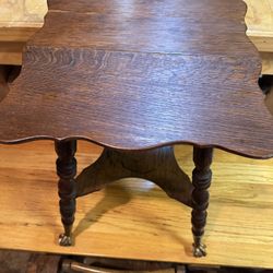 Antique Salesman Sample Small Oak Table 