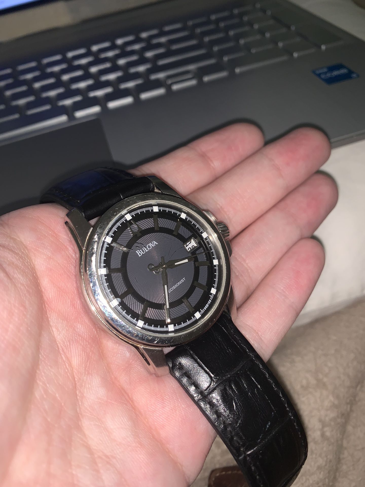 Stainless Steel Bulova Men's 96b158 Precisionist Leather