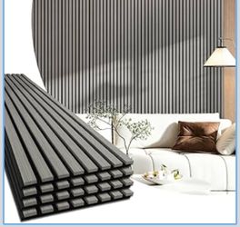 Art3d Wood Panels for Wall Acoustic 4-Pack 94.5x12.8 Inch - Interior Soundproof Solution for Office, Recording Studio, Gaming Room, Meeting Room, Livi