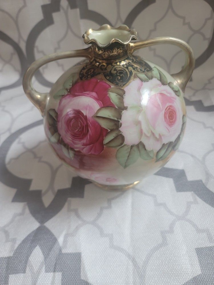 Japanese Handpainted Vase