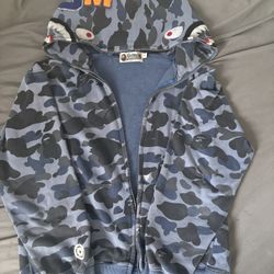 Blue bpae hoodie (Large)